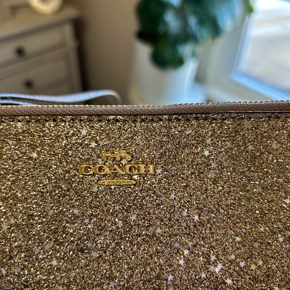 Coach Sparkling Gold Wristlet - Picture 10 of 15